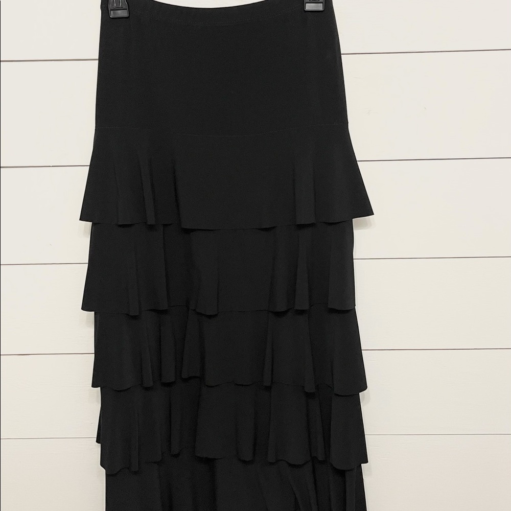 Long ruffle skirt